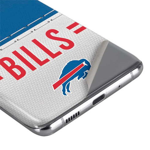 NFL Buffalo Bills White Striped Galaxy S20 Ultra 5G Skin
